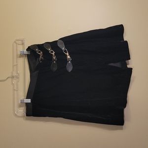 Current Mood velvet pleated mini skirt